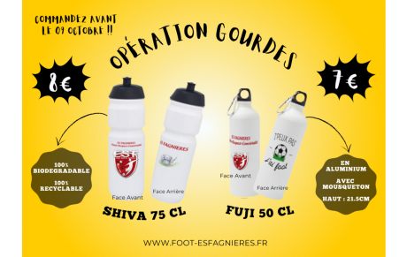 Opération Gourdes ESF... Commandez avant le 09 octobre !