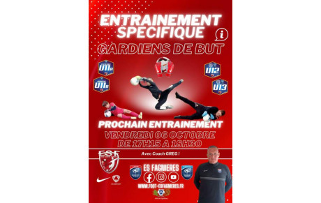 Entraînement Spécifique Gardien de But... 