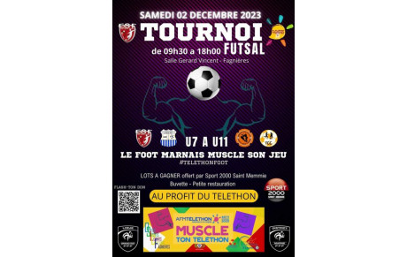 Prochainement... TOURNOI FUTSAL TÉLÉTHON.... 