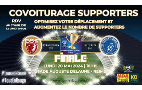 COVOITURAGE SUPPORTERS FINALE SENIORS