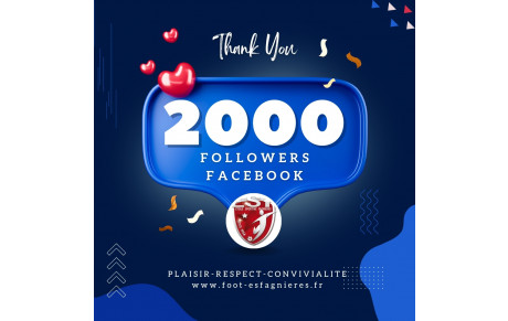 💥 2000 followers Facebook 😍