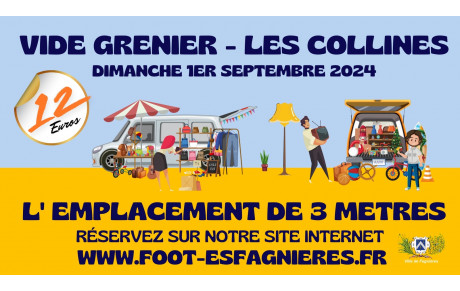 RESERVEZ POUR LE VIDE GRENIER FAGNIERES 2024 ICI !