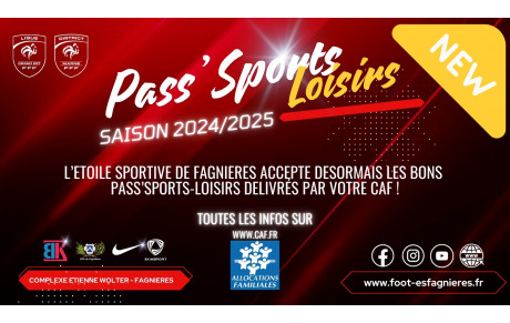 NOUVEAU : PASS'SPORTS-LOISIRS ACCEPTES PAR L'ESF