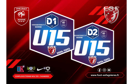 U15 - MARNE D1 &amp; D2 - Nés en 2010 &amp; 2011 (Saison 2024/2025)