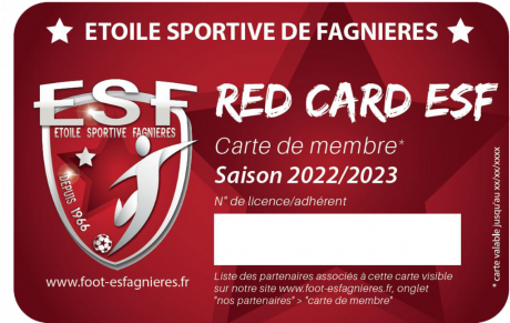 La carte RED CARD ESF